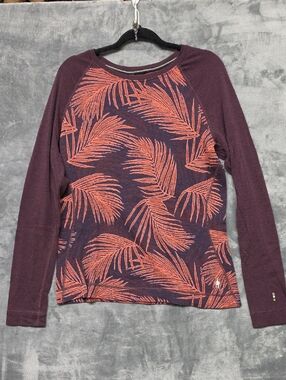 Smartwool Women's Merino 250 Burgandy with Sunset Coral Palm sz Large